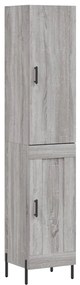 vidaXL Μπουφές Sonoma Γκρι 34,5 x 34 x 180 εκ. από Επεξεργασμένο Ξύλο