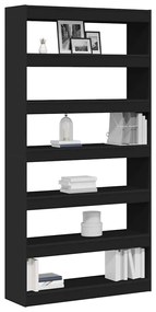 vidaXL Βιβλιοθήκη Μαύρο 100 x 30 x 198 εκ. Επεξεργασμένο ξύλο