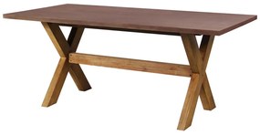 Liberta POMPEI ΤΡΑΠΕΖΙ RUST RED 200x100xH74,5cm 200x100xH74,5cm 22-0231
