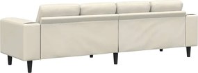 vidaXL Καναπές σαλονιού Κρεμ 250 x 77 x 76 εκ.
