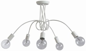 Κρεμαστό Φωτιστικό Οροφής 5xΕ27 40x80 Arkolight-1352-1/5-Λευκό 1352-1/5