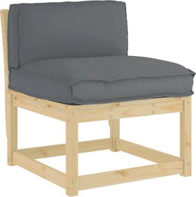 vidaXL Μαξιλάρι Ανθρακί 80 x 40 x 12 cm Ύφασμα Όξφορντ