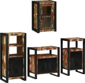 vidaXL Σετ Επίπλων Μπάνιου 4 τμχ. Πολύχρωμο 55 x 35 x 60 εκ.