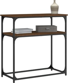 vidaXL Τραπέζι Κονσόλα Καφέ Δρυς 75x35,5x75 εκ. Επεξεργασμένο Ξύλο