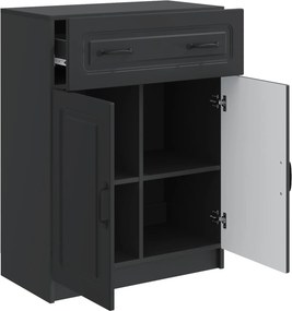 vidaXL Πλαϊνό γραφείο Μαύρο 66 x 34,5 x 87 εκ. Επεξεργασμένο Ξύλο