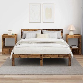 vidaXL End Table 2 pcs Παλιό ξύλο 40 x 40 x 56 εκ. Επεξεργασμένο ξύλο