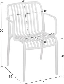 ΠΟΛΥΘΡΟΝΑ ΕΞΩΤ.ΧΩΡΟΥ CONVEE HM6105.01 ΛΕΥΚΟ ΠΟΛΥΠΡΟΠΥΛΕΝΙΟ 55x56x79Yεκ.