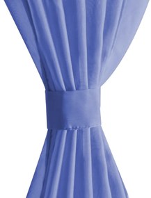 vidaXL Κουρτίνες Βουάλ 2 τεμ. Μπλε Ρουά 140 x 225 εκ.