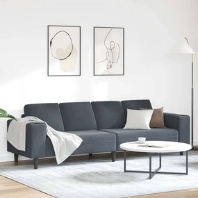 vidaXL Σετ Καναπέ Σκούρο γκρι Βελούδο