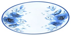 Πιάτο Ρηχό Πορσελάνινο Blue Rose 20cm - Estia