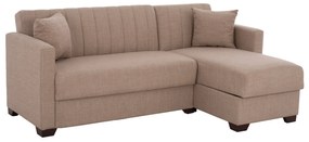 ΚΑΝΑΠΕΣ ΚΡΕΒΑΤΙ GHUFRAN ΓΩΝΙΑ ΑΝΑΣΤΡΕΨΙΜΗ ΜΠΕΖ HM3244.04 ΜΕ ΑΠΟΘΗΚΕΤΙΚΟ ΧΩΡΟ 200x133x77Yεκ.