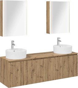 vidaXL Σετ Ντουλαπιών Μπάνιου 5 pcs Artisan Δρυς Επεξεργασμένο Ξύλο
