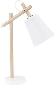 Επιτραπέζιο Φωτιστικό Vaio λευκό γκρι με ξύλο TK Lighting-667-Λευκό 667