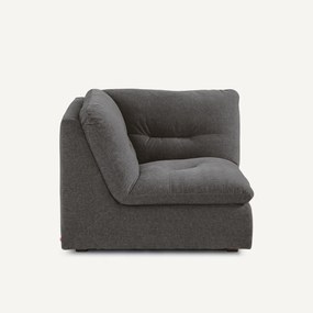 Γωνιακή πολυθρόνα σύνθεσης 90°, βελούδινη υφή chenille, GIULIANO