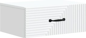 vidaXL Τοίχου Κρεμαστό Κομοδίνο Λευκό 49 x 34,5 x 20 εκ.