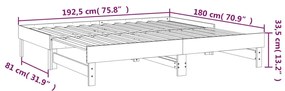 ΚΑΝΑΠΕΣ ΚΡΕΒΑΤΙ ΣΥΡΟΜΕΝΟΣ ΛΕΥΚΟΣ 2X(90X190) ΕΚ. ΑΠΟ ΜΑΣΙΦ ΠΕΥΚΟ 823390