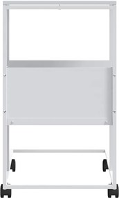 vidaXL Βοηθητικό Τραπέζι με Ρόδες Λευκό 55x36x63,5 εκ. Επεξεργ. Ξύλο