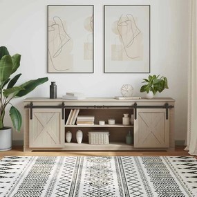 vidaXL Κιτ συρόμενης πόρτας γραφείου 183 cm από ανθρακούχο χάλυβα