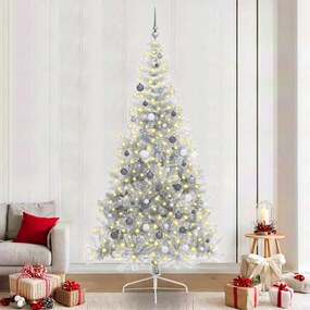 vidaXL Χριστουγεννιάτικο Δέντρο Ασημί 240 cm