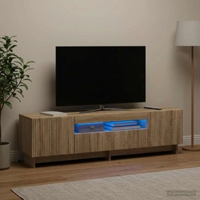 vidaXL Ντουλάπα LED Τηλεόρασης EDE 153 x 35 x 43 εκ Sonoma Δρυς