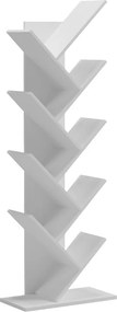 Βιβλιοθήκη Fyllo pakoworld λευκό 50x25x141.5εκ