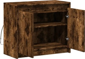 vidaXL Ντουλάπι με Φώτα LED Δρυς 72x34x61 εκ. Επεξεργασμένο Ξύλο