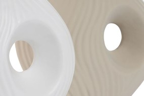 Βάζο Home ESPRIT Λευκό Μπεζ Πήλινα 33 x 15 x 34 cm (x2)