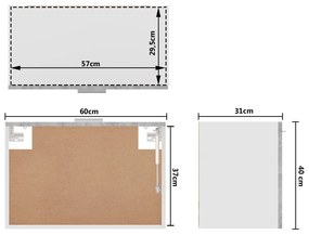 ΝΤΟΥΛΑΠΙ ΚΡΕΜΑΣΤΟ ΓΚΡΙ SONOMA 60X31X40 ΕΚ. ΕΠΕΞΕΡΓΑΣΜΕΝΟ ΞΥΛΟ 815592