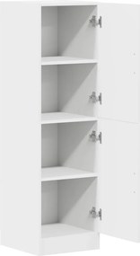 vidaXL Στήλη Κουζίνας Λευκή 38x41,5x131,5 εκ. από Επεξεργασμένο Ξύλο