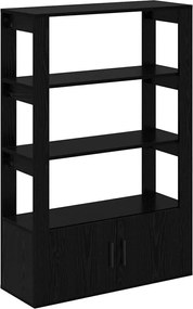 vidaXL Πλαϊνό γραφείο Μαύρη δρυς 30 x 80 x 119.5 εκ Επεξεργασμένο ξύλο