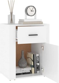 vidaXL Κομοδίνο Λευκό 50 x 36 x 60 εκ. από Επεξεργασμένο Ξύλο