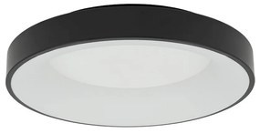 Φωτιστικό Οροφής - Πλαφονιέρα Nikki Round 11207 48x9,5cm 48W Led 3000K Black Nowodvorski