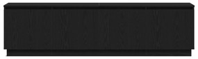 vidaXL Επίπεδο τηλεόρασης με LED Μαύρη Δρυς 180x38x49 εκ. Κατασκευασμένο ξύλο
