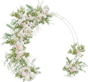 vidaXL Αψίδα Γάμου Λευκό 223 x 45 x 201 εκ. Ατσάλι