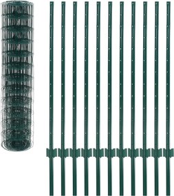 vidaXL Συρματόπλεγμα Σετ Πράσινο 20 x 1,2 μ. Ατσάλινο