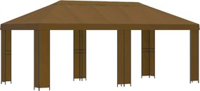 vidaXL Κήπος Γκαζebo 6 x 3 m Taupe Πολυεστέρας και Χάλυβας 190