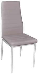 Καρέκλα Jetta ΕΜ966Χ,96 Cappuccino 40x50x95 cm Σετ 6τμχ Metal, PVC