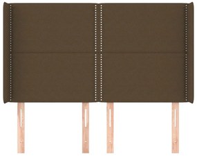 Κεφαλάρι με Πτερύγια Σκούρο Καφέ 147x16x118/128 εκ. Υφασμάτινο 3119441