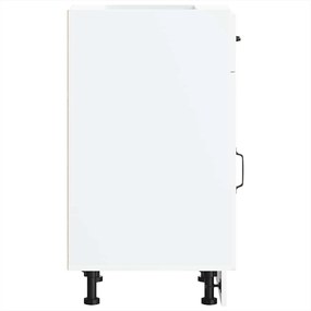 vidaXL ντουλάπι βάσης κουζίνας Kalmar Λευκό από Επεξεργασμένο Ξύλο