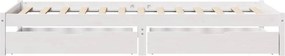 vidaXL Σκελετός Κρεβ. Χωρίς Στρώμα Λευκό 75x190 εκ Μασίφ Πεύκο