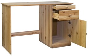 vidaXL Γραφείο με Συρτάρια 110 x 50 x 74 εκ. Μασίφ Ξύλο Πεύκου