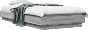 vidaXL Κρεβάτι δαπέδου Γκρι Sonoma 80 x 200 cm Επεξεργασμένο Ξύλο