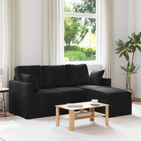 vidaXL Καναπές Μαύρο 178 x 134 x 80 εκ Βελούδο