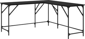 vidaXL Γραφείο Μαύρη Οξυά 149 x 149 x 75 εκ. Επεξεργασμένο ξύλο