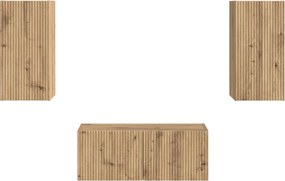 vidaXL Σετ επίπλου τηλεόρασης 2 τμχ. Artisan Oak Επεξεργασμένο Ξύλο
