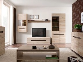 Τραπέζι Tv Boston P112, San remo δρυς, Με συρτάρια, 150x43x43cm