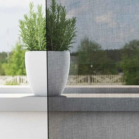vidaXL Κουρτίνες Voile με τσέπες ράβδου 2 τεμάχια Μαύρο