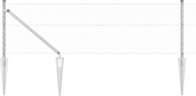 vidaXL Στύλος Περιφράξεων Ασημί 10 x 0,6 μ (13 μμ δίχτυ) Ατσάλι