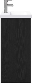 vidaXL Σετ Επίπλων Μπάνιου Μαύρη Δρυς 81 x 40 x 84,5 εκ
