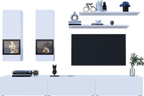 Σύνθετο Σαλονιού LONG BEACH Λευκό Gloss 270x135x41